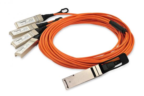 Finisar FCBN510QE2C30 InfiniBand cable 1181.1" (30 m) QSFP+ 4x SFP+ Orange1