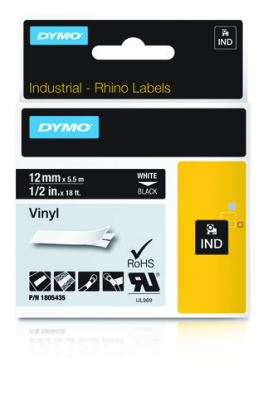 DYMO 1805435 label-making tape White on black1