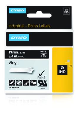 DYMO 1805436 label-making tape White on black1