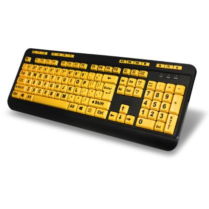 Adesso AKB-132UY keyboard USB QWERTY English Black, Yellow1