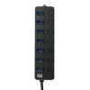 Picture of Adesso AUH-3070P interface hub USB 3.2 Gen 1 (3.1 Gen 1) Type-A 5000 Mbit/s Black