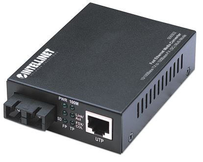 Intellinet 506502 network media converter 100 Mbit/s 1310 nm Multi-mode Black1