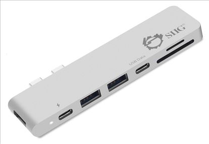 Siig JU-TB0412-S1 interface hub USB 3.2 Gen 1 (3.1 Gen 1) Type-C 40000 Mbit/s Silver1