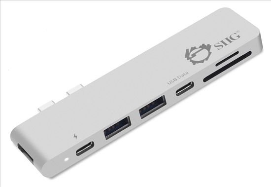 Picture of Siig JU-TB0412-S1 interface hub USB 3.2 Gen 1 (3.1 Gen 1) Type-C 40000 Mbit/s Silver