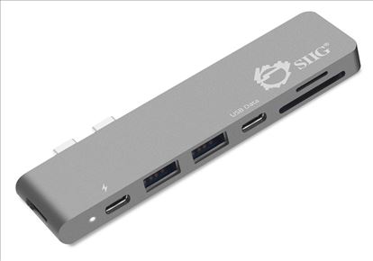 Picture of Siig JU-TB0512-S1 interface hub USB 3.2 Gen 1 (3.1 Gen 1) Type-C 40000 Mbit/s Gray