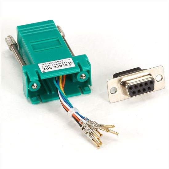 Black Box FA4509F-GR cable gender changer DB9 RJ-11, RJ-45 Green1