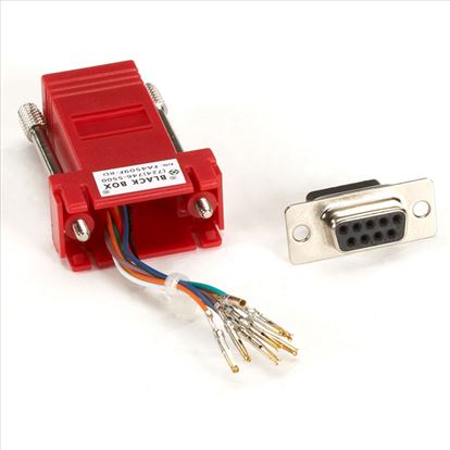 Black Box FA4509F-RD cable gender changer RJ-45 DB9 Red1