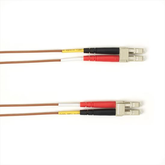 Black Box 2m, 2xLC fiber optic cable 78.7" (2 m) LC OFNP OM3 Brown1