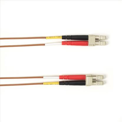 Black Box 8m, 2xLC fiber optic cable 315" (8 m) LC OFNP OM3 Brown1