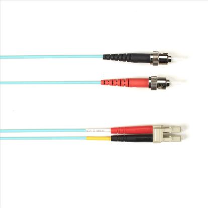 Black Box 5m, ST/LC fiber optic cable 196.9" (5 m) OFNR OM3 Aqua color1