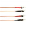 Black Box ST-ST 2m PVC fiber optic cable 78.7" (2 m) OM1 Multicolor, Orange1