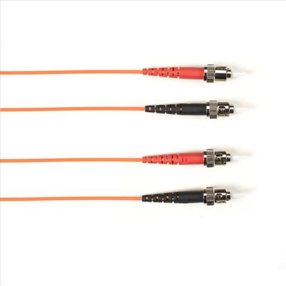 Black Box ST-ST 2m PVC fiber optic cable 78.7" (2 m) OM1 Multicolor, Orange1