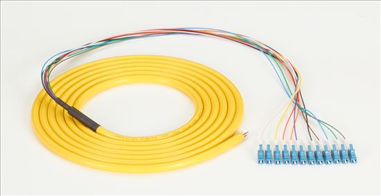 Black Box FOPT50S1-LC-12YL-3 fiber optic cable 118.1" (3 m) 12x LC OS2 Multicolor, Yellow1