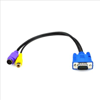 Black Box AVS-CBL-VG-CV video cable adapter 12.6" (0.32 m) VGA (D-Sub) RCA + S-Video Multicolor1