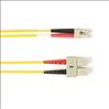 Picture of Black Box FOCMRSM-005M-SCLC-YL InfiniBand/fibre optic cable 196.9" (5 m) SC LC OFNR Yellow