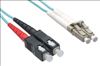 Axiom LCSC10GA-5M-AX fiber optic cable 196.9" (5 m) 2x LC 2x SC OFNR OM3 Aqua color1