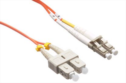 Axiom LCSCMD6O-50M-AX fiber optic cable 1968.5" (50 m) 2x LC 2x SC OFNR OM1 Cream, Orange1