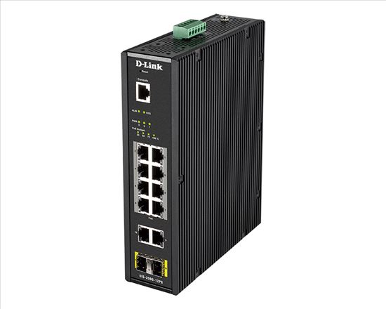 Picture of D-Link DIS-200G-12PS network switch Managed L2 Gigabit Ethernet (10/100/1000) Power over Ethernet (PoE) Black