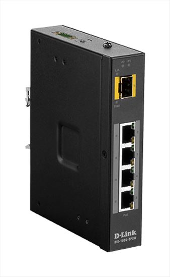 D-Link DIS‑100G‑5PSW Unmanaged L2 Gigabit Ethernet (10/100/1000) Power over Ethernet (PoE) Black1