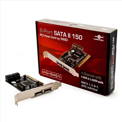 Vantec 6-Port SATA II 150 PCI Host Card w/RAID interface cards/adapter1