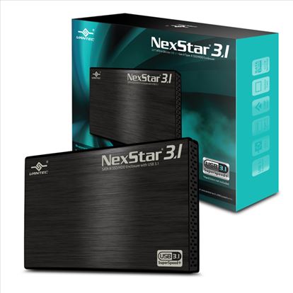 Vantec NST-270A31-BK storage drive enclosure HDD/SSD enclosure Black 2.5"1
