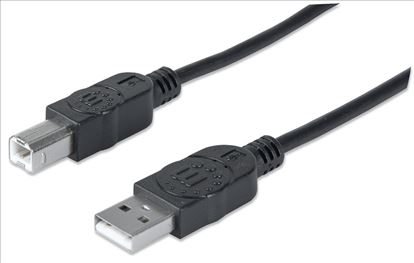 Manhattan USB 2.0 A/B USB cable 118.1" (3 m) USB A USB B Black1