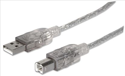 Manhattan 333405 USB cable 70.9" (1.8 m) USB 2.0 USB A USB B Silver1