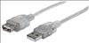 Manhattan 340496 USB cable 118.1" (3 m) USB 2.0 USB A Silver1