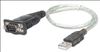 Manhattan 205146 serial cable Gray 17.7" (0.45 m) USB A Serial/COM/RS232/DB91