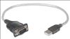 Manhattan 205146 serial cable Gray 17.7" (0.45 m) USB A Serial/COM/RS232/DB93