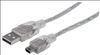 Manhattan 1.8m USB cable 70.9" (1.8 m) USB 2.0 USB A Mini-USB B Silver1