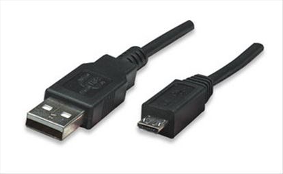 Manhattan 3ft. USB 2.0 A - micro B m/m USB cable 39.4" (1 m) USB A Micro-USB B Black1