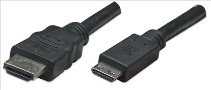 Manhattan 304955 HDMI cable 70.9" (1.8 m) HDMI Type A (Standard) HDMI Type C (Mini) Black1