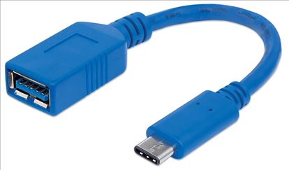 Manhattan 353540 USB cable 5.91" (0.15 m) USB 3.2 Gen 1 (3.1 Gen 1) USB C USB A Blue1