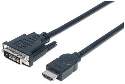 Manhattan 372527 video cable adapter 196.9" (5 m) HDMI DVI-D Black1