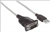 Manhattan 151856 serial cable Silver 17.7" (0.45 m) USB A Serial/COM/RS232/DB92