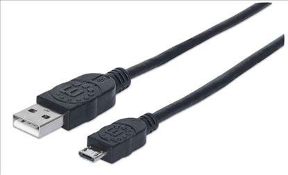 Manhattan Hi-Speed USB Device Cable USB cable 19.7" (0.5 m) USB 2.0 USB A Micro-USB B Black1