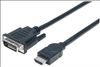 Manhattan 372510 video cable adapter 118.1" (3 m) HDMI Type A (Standard) DVI-D Black1