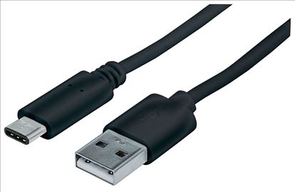 Manhattan 1m, USB 2.0-A/USB-C USB cable 39.4" (1 m) USB C USB A Black1