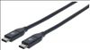 Manhattan USB 3.1 C, 1 m USB cable 39.4" (1 m) USB 3.2 Gen 2 (3.1 Gen 2) USB C Black1