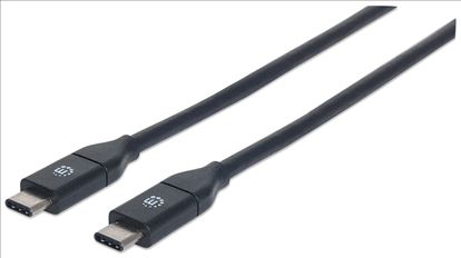 Manhattan USB 3.1 C, 1 m USB cable 39.4" (1 m) USB 3.2 Gen 2 (3.1 Gen 2) USB C Black1