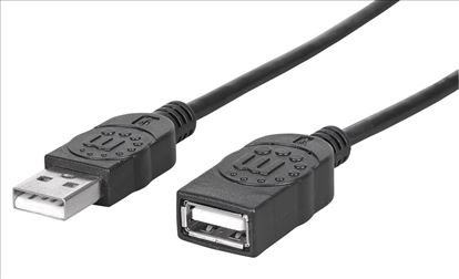 Manhattan 338653 USB cable 70.9" (1.8 m) USB 2.0 USB A Black1