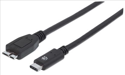 Manhattan USB 3.1 C/Micro-B, 1 m USB cable 39.4" (1 m) USB 3.2 Gen 2 (3.1 Gen 2) USB C Micro-USB B Black1