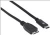 Manhattan USB 3.1 C/Micro-B, 1 m USB cable 39.4" (1 m) USB 3.2 Gen 2 (3.1 Gen 2) USB C Micro-USB B Black2