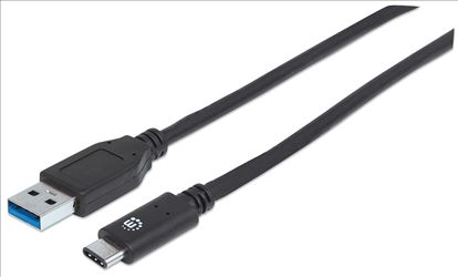 Manhattan USB 3.1 Gen2, 1 m USB cable 39.4" (1 m) USB 3.2 Gen 2 (3.1 Gen 2) USB A USB C Black1