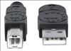 Manhattan 337779 USB cable 196.9" (5 m) USB 2.0 USB A USB B Black5