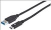 Manhattan 354639 USB cable 19.7" (0.5 m) USB 3.2 Gen 2 (3.1 Gen 2) USB C USB A Black1