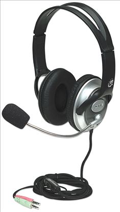 Manhattan 175555 headphones/headset Wired Head-band Calls/Music Black1