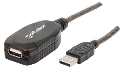 Manhattan 151573 USB cable 393.7" (10 m) USB 2.0 USB A Black1