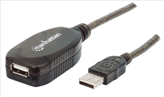 Manhattan 151573 USB cable 393.7" (10 m) USB 2.0 USB A Black1